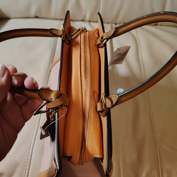 Coach Pink and Tan Satchel - Picture 9 of 13